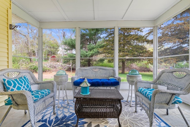 sunroom featuring plenty of natural light