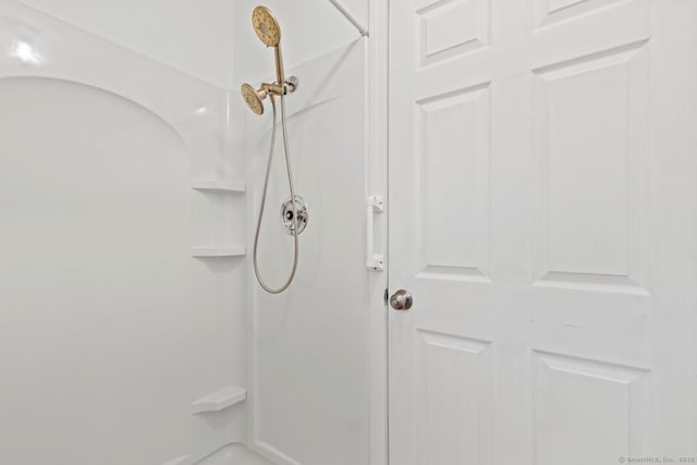 bathroom with a shower