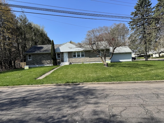 71 Schiller Rd, Fairfield, CT 06825 - ranch-style house with a front yard