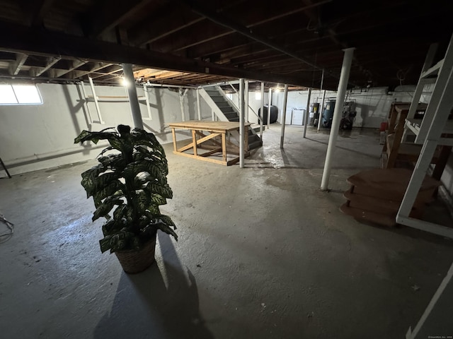 71 Schiller Rd, Fairfield, CT 06825 - basement with stairway and heating fuel
