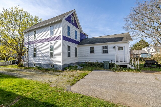 16 Pearl St, Groton, CT 06355 - back of property featuring a lawn