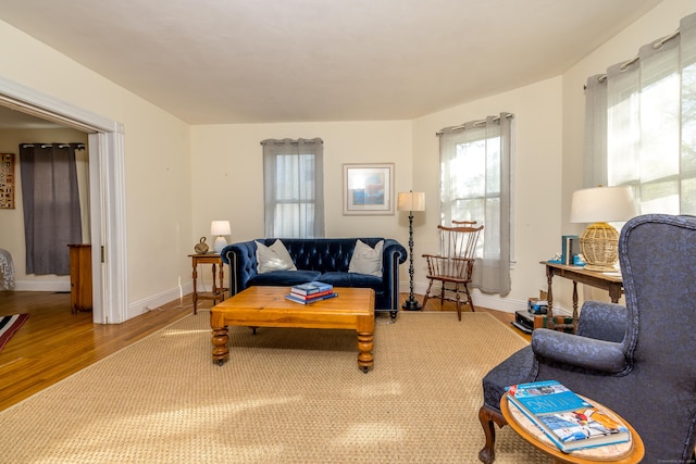 16 Pearl St, Groton, CT 06355 - living area featuring baseboards and wood finished floors