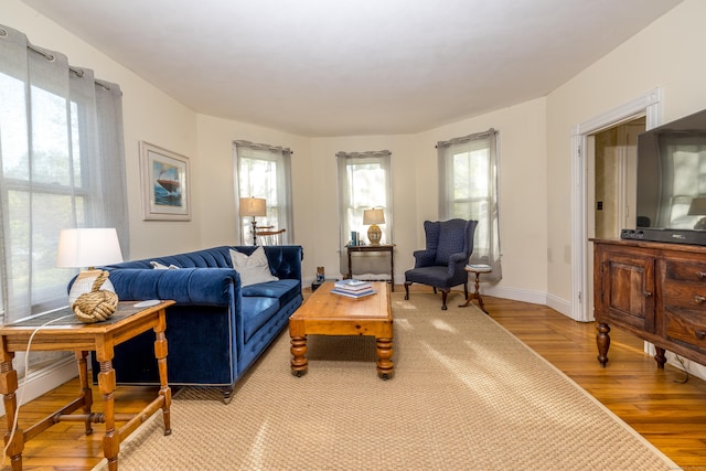 16 Pearl St, Groton, CT 06355 - living room with baseboards and wood finished floors
