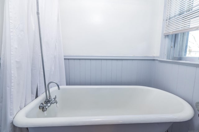 16 Pearl St, Groton, CT 06355 - full bath featuring a freestanding tub and wainscoting