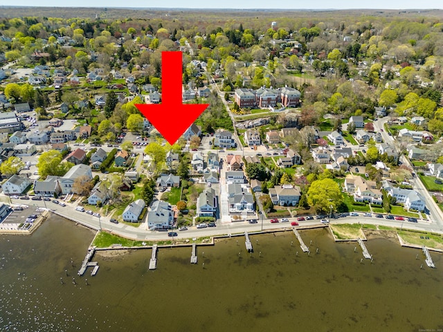 16 Pearl St, Groton, CT 06355 - aerial view featuring a residential view and a water view