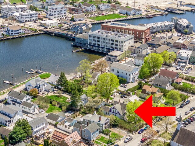 16 Pearl St, Groton, CT 06355 - aerial view with a water view and a residential view