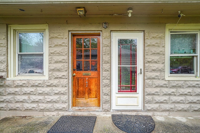 view of exterior entry