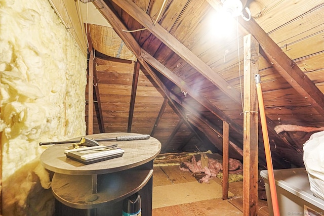 view of attic