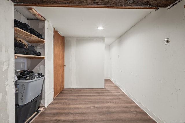 interior space featuring wood finished floors