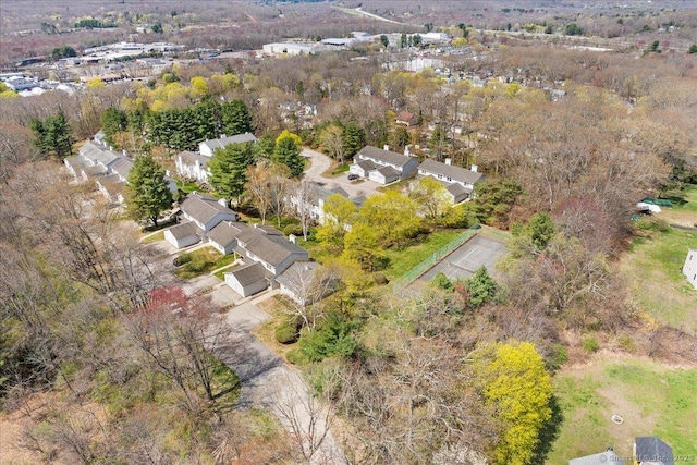 aerial view with a residential view