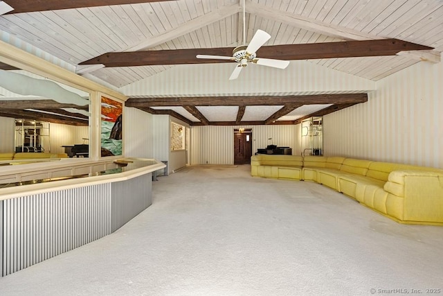 167 Arline Dr, Waterbury, CT 06705 - unfurnished living room with carpet and a ceiling fan