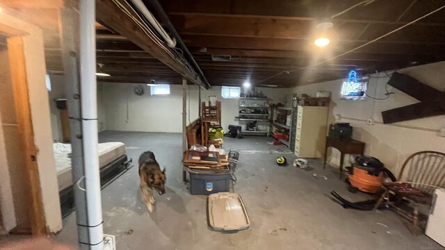 view of below grade area