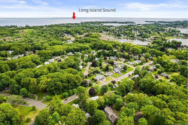 52 Pine Orchard Rd, Branford, CT 06405 - aerial view of a nearby body of water and a tree filled landscape