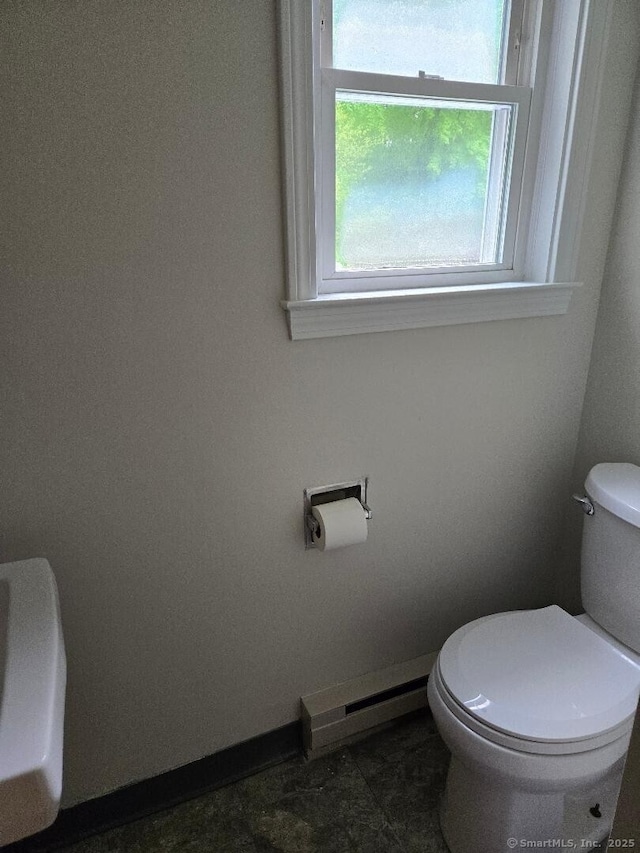 71 Arthur St Apt 2, Torrington, CT 06790 - bathroom with toilet and a baseboard radiator