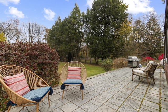 386 Bloomfield Ave, West Hartford, CT 06117 - view of patio featuring grilling area and fence