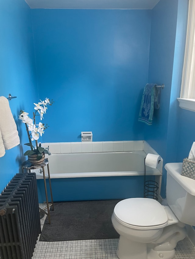 386 Bloomfield Ave, West Hartford, CT 06117 - full bath with radiator heating unit, toilet, and a bathtub