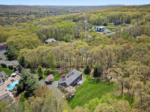 420 Winding Rdg, Southington, CT 06489 - aerial view of property's location featuring a heavily wooded area and a pool area
