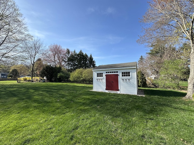 view of shed