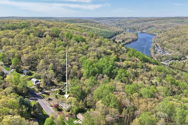 82 Village Dr, Shelton, CT 06484 - drone / aerial view with a water view and a forest view