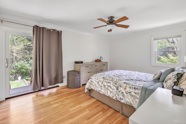 82 Village Dr, Shelton, CT 06484 - bedroom with ornamental molding, light wood finished floors, and multiple windows