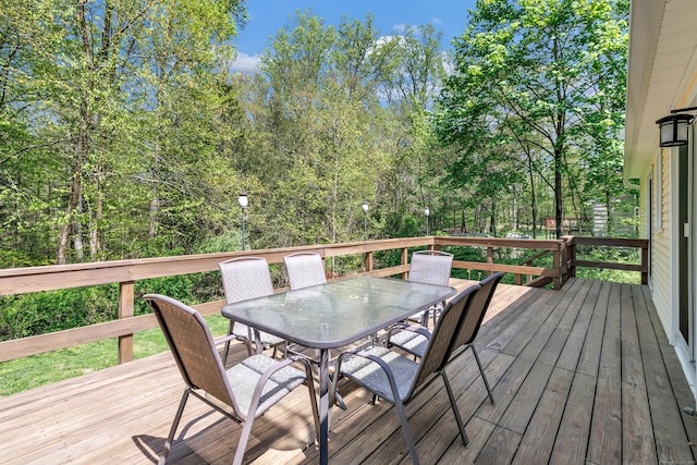 82 Village Dr, Shelton, CT 06484 - wooden deck with outdoor dining area