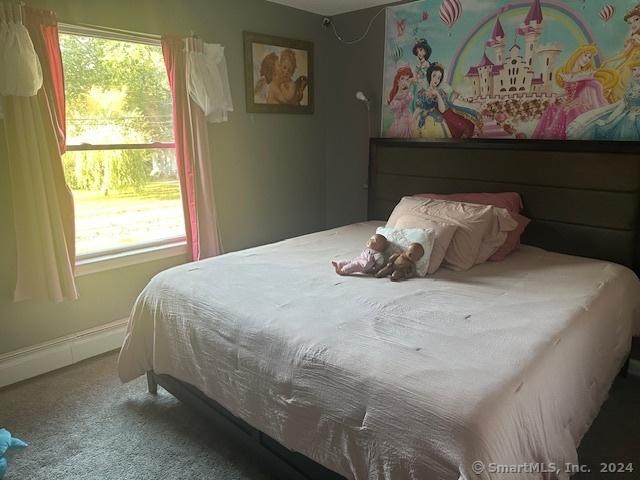 bedroom with carpet floors