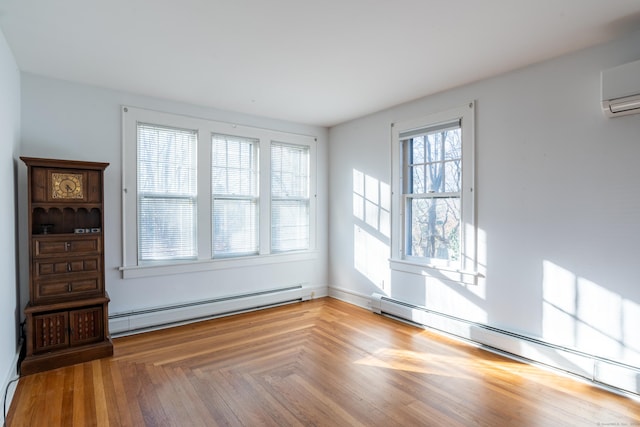 48 Jerusalem Hl, Trumbull, CT 06611 - empty room with a wall mounted AC and baseboard heating