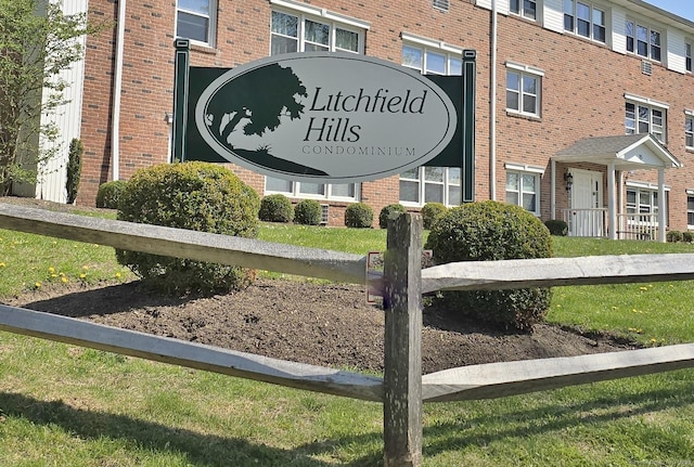 view of community sign