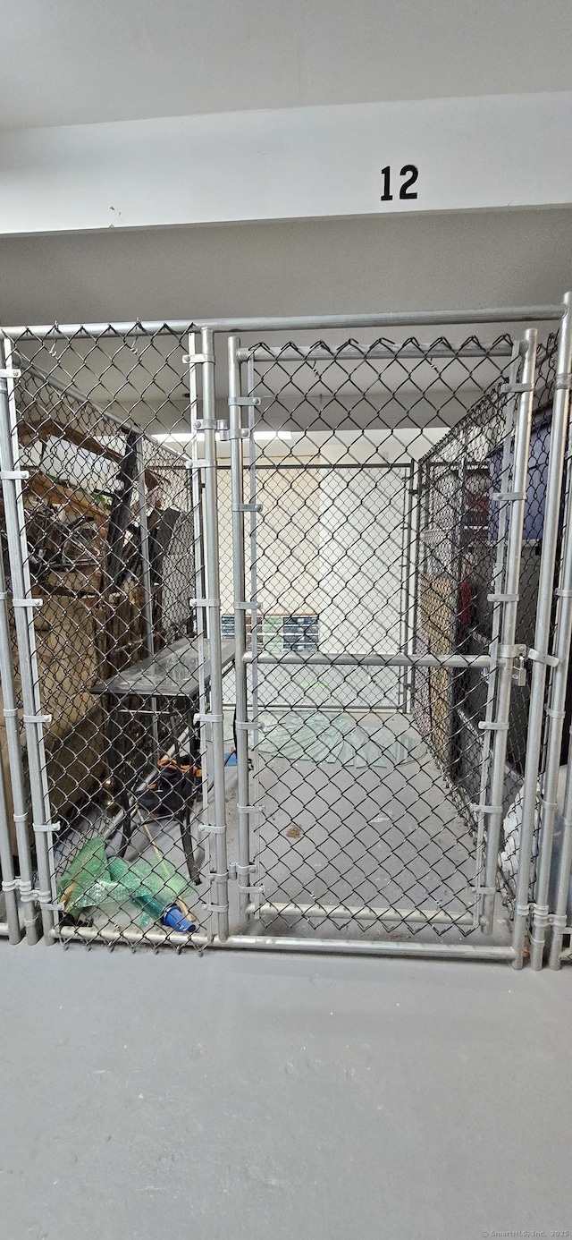 view of storage area