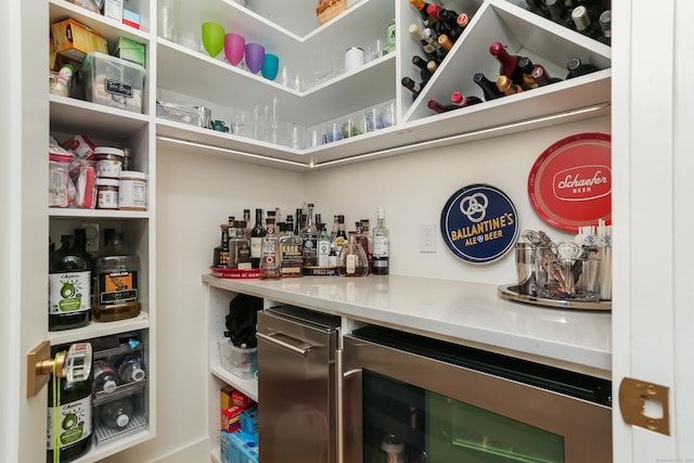60 Eleanor Ter, Fairfield, CT 06824 - indoor dry bar featuring beverage cooler and fridge