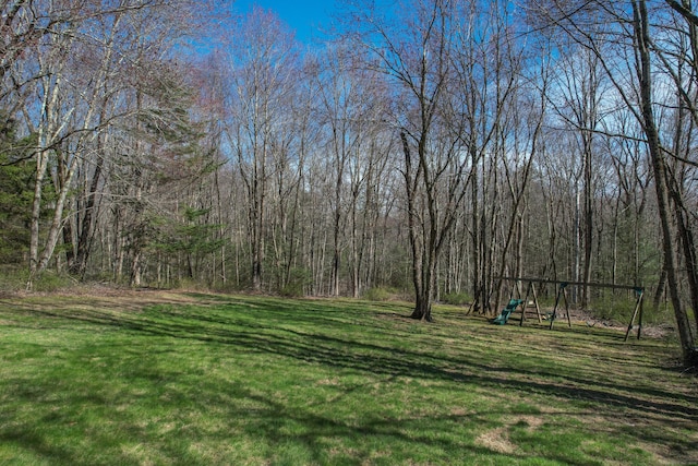 187 Sherbrook Dr, Goshen, CT 06756 - view of yard featuring a view of trees and a playground