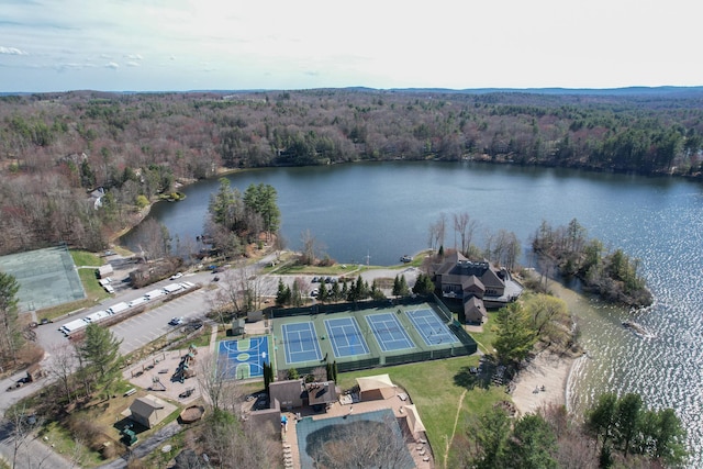 187 Sherbrook Dr, Goshen, CT 06756 - bird's eye view with a wooded view and a water view