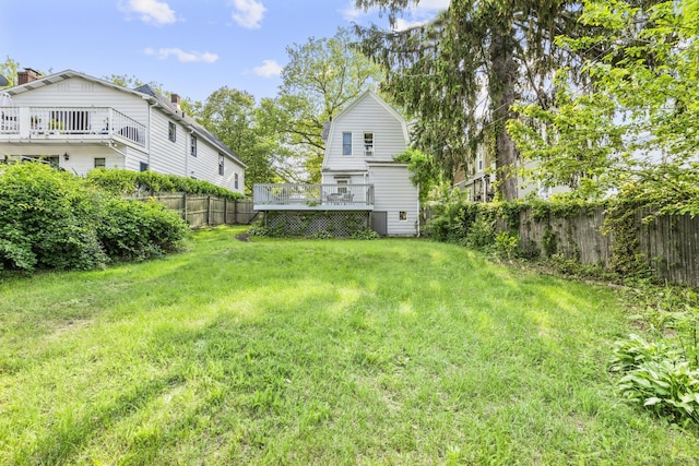 349 Concord St, New Haven, CT 06512 - view of yard featuring a deck