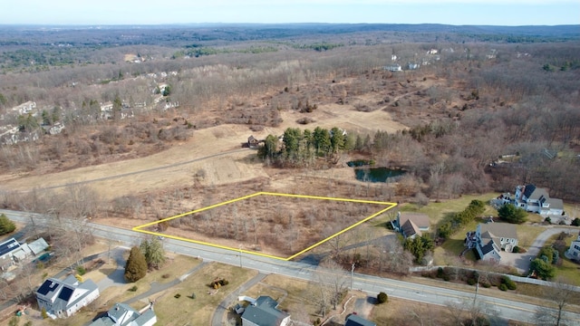 1617 New London Tpke, Glastonbury, CT 06033 - aerial overview of property's location featuring property parcel outlined and a heavily wooded area