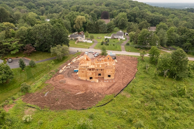 1617 New London Tpke, Glastonbury, CT 06033 - aerial view of property and surrounding area featuring a forest