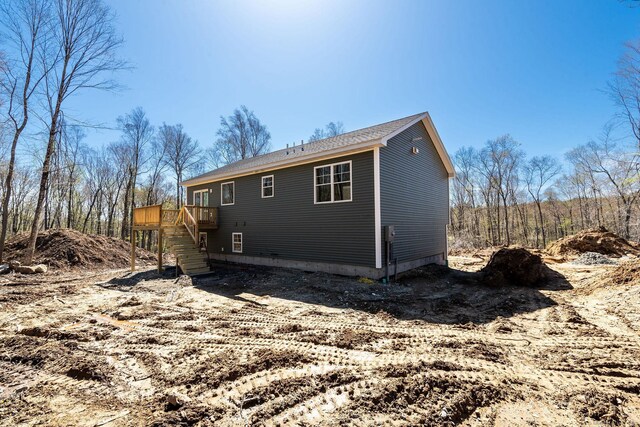 180 Tripp Hollow Rd, Brooklyn, CT 06234 - view of home's exterior featuring stairs and a deck