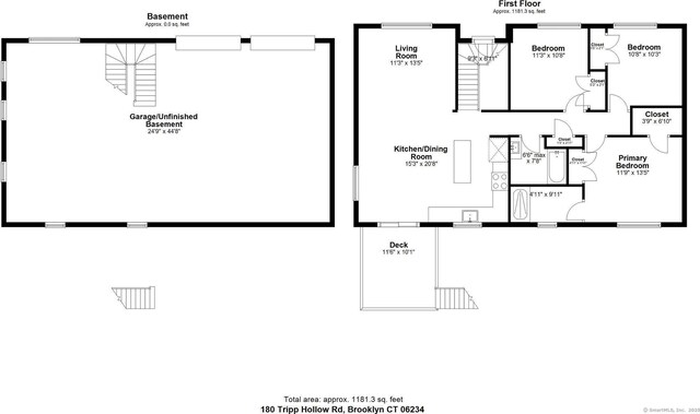 180 Tripp Hollow Rd, Brooklyn, CT 06234 - floor plan / room layout