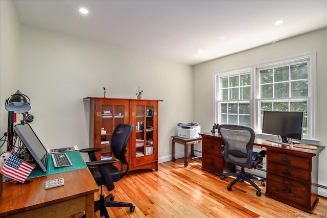 12 Winding Brook Ln, Redding, CT 06896 - office space with wood finished floors and recessed lighting