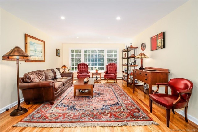 12 Winding Brook Ln, Redding, CT 06896 - living room featuring wood finished floors and recessed lighting