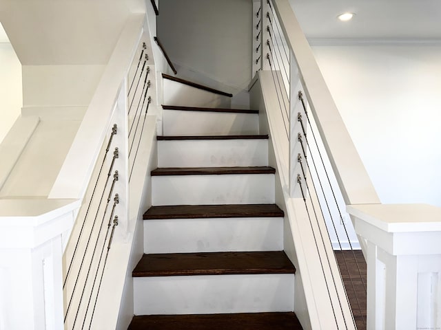 65 Beach St, Bridgeport, CT 06608 - stairs with recessed lighting