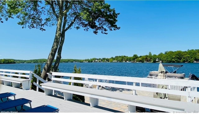 12 W Point Rd, East Hampton, CT 06424 - dock area featuring a deck with water view