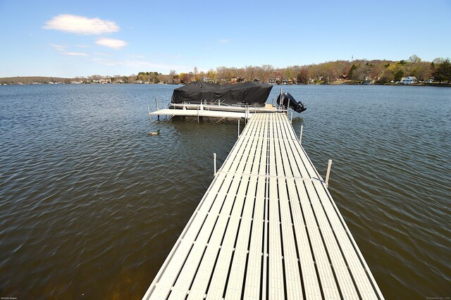 12 W Point Rd, East Hampton, CT 06424 - dock area with a water view and boat lift