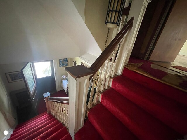 408 Blohm St, West Haven, CT 06516 - staircase featuring carpet
