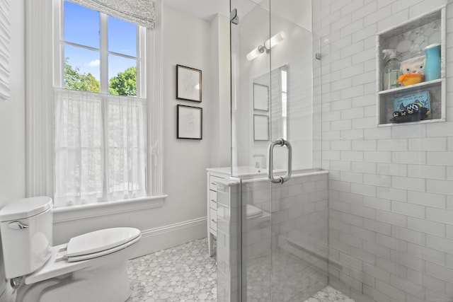 259 N Main St, Stonington, CT 06378 - full bathroom featuring plenty of natural light and a stall shower