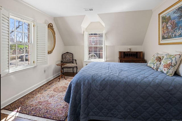 828 Sasco Hill Rd, Fairfield, CT 06824 - bedroom with baseboards and vaulted ceiling