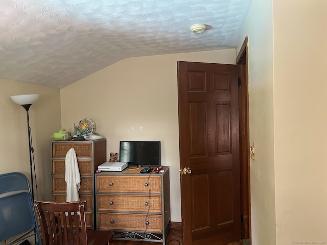 5 Hampton Rd, Enfield, CT 06082 - bedroom featuring vaulted ceiling, a textured ceiling, and an office area