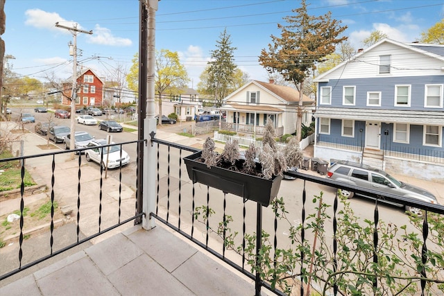 balcony with a residential view