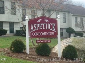 view of community sign