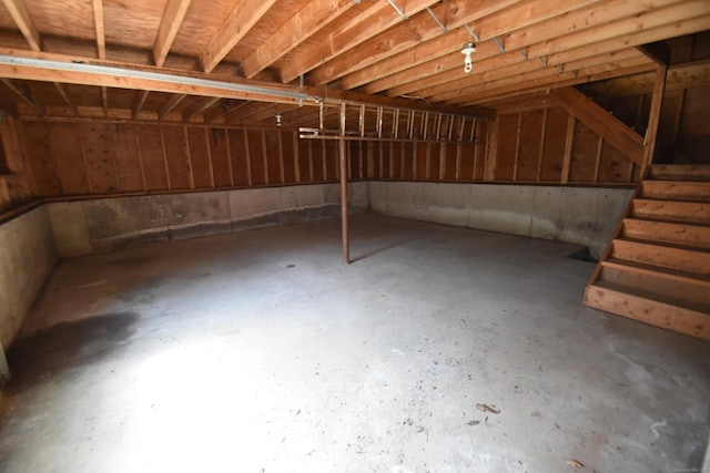 view of basement