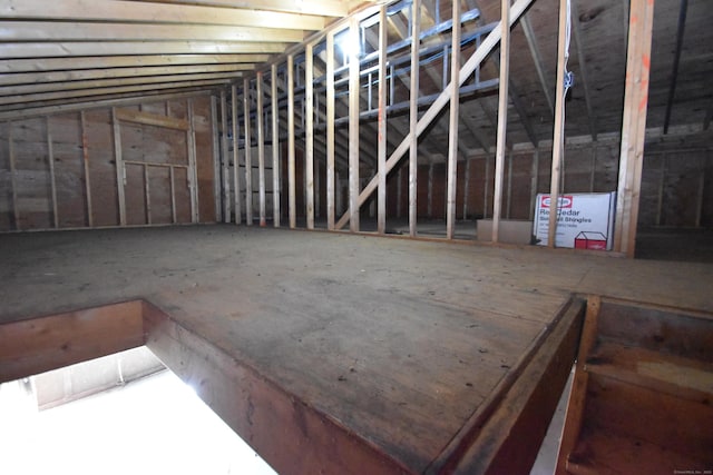 view of attic